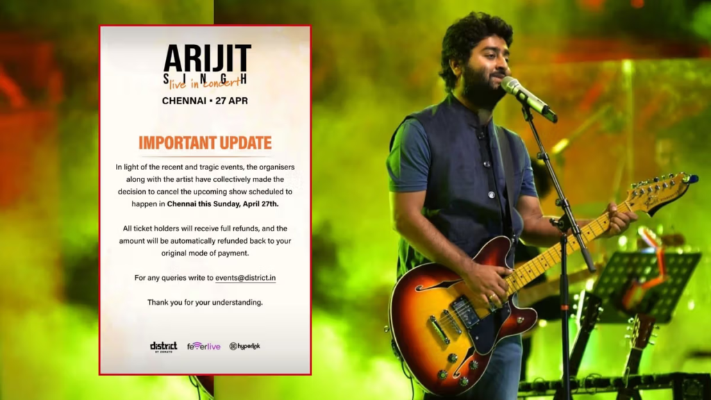 Arijitb Singh Cancelled his Concerts Anid Pahalgam Terrorist Attack