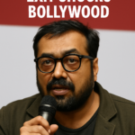 Anurag Kashyap speaking into a microphone during a press interview about his Bollywood exit